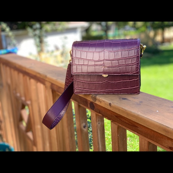 jw pei brown croc bolsa